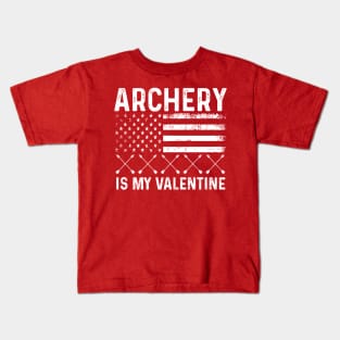 Archery is valentine love design with bow and arrow Kids T-Shirt